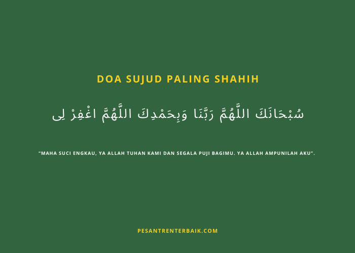 Doa Sujud Paling Shahih