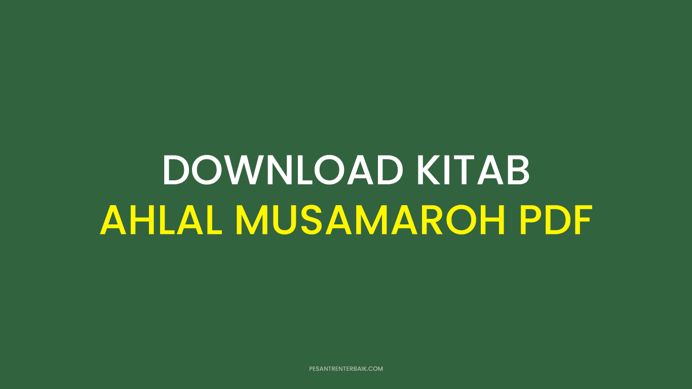 Download Kitab Ahlal Musamaroh PDF