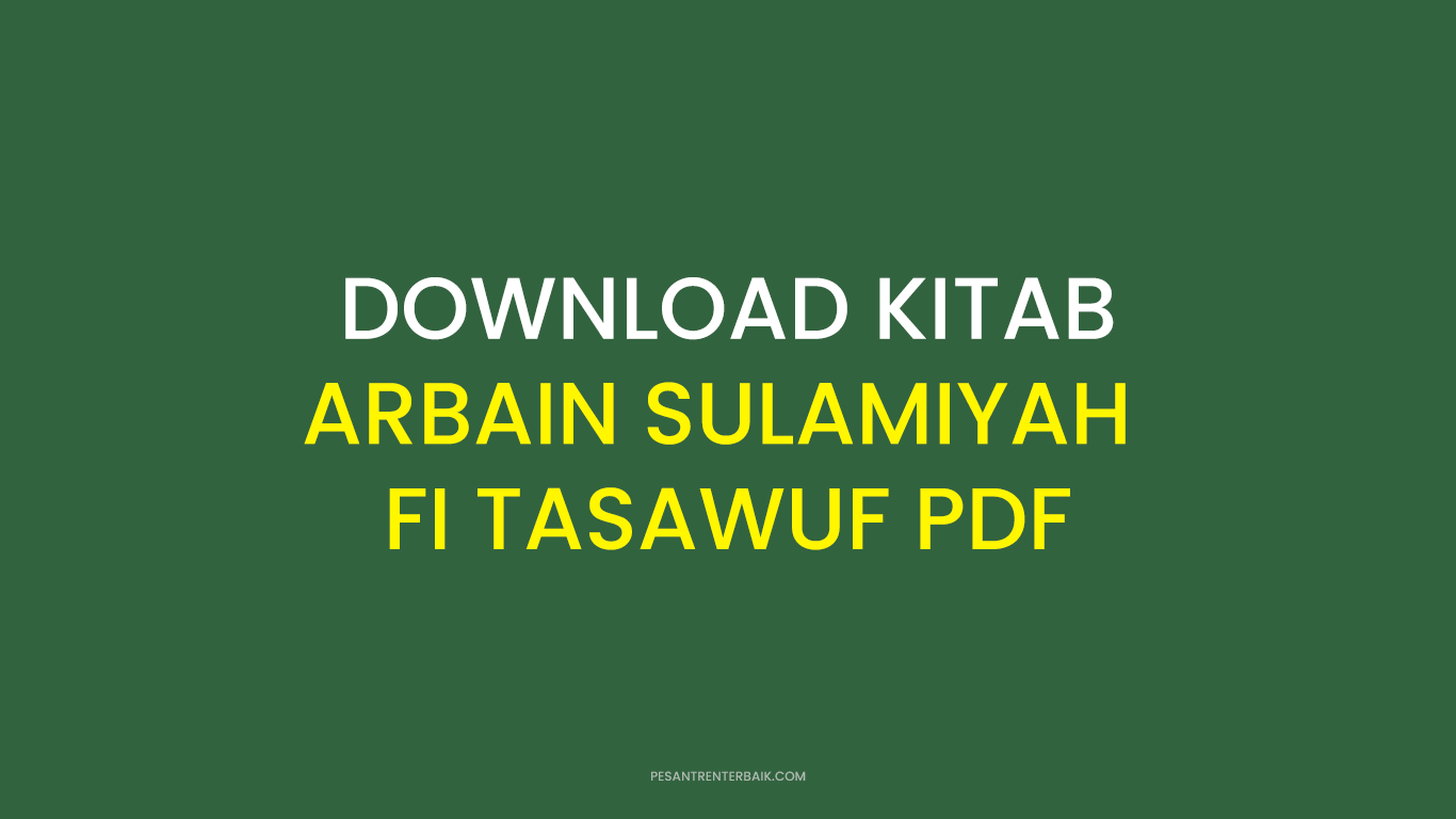 Download Kitab Arbain Sulamiyah fi Tasawuf PDF