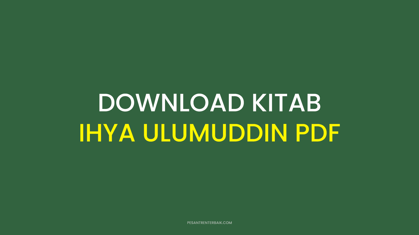 Download Kitab Ihya Ulumuddin PDF