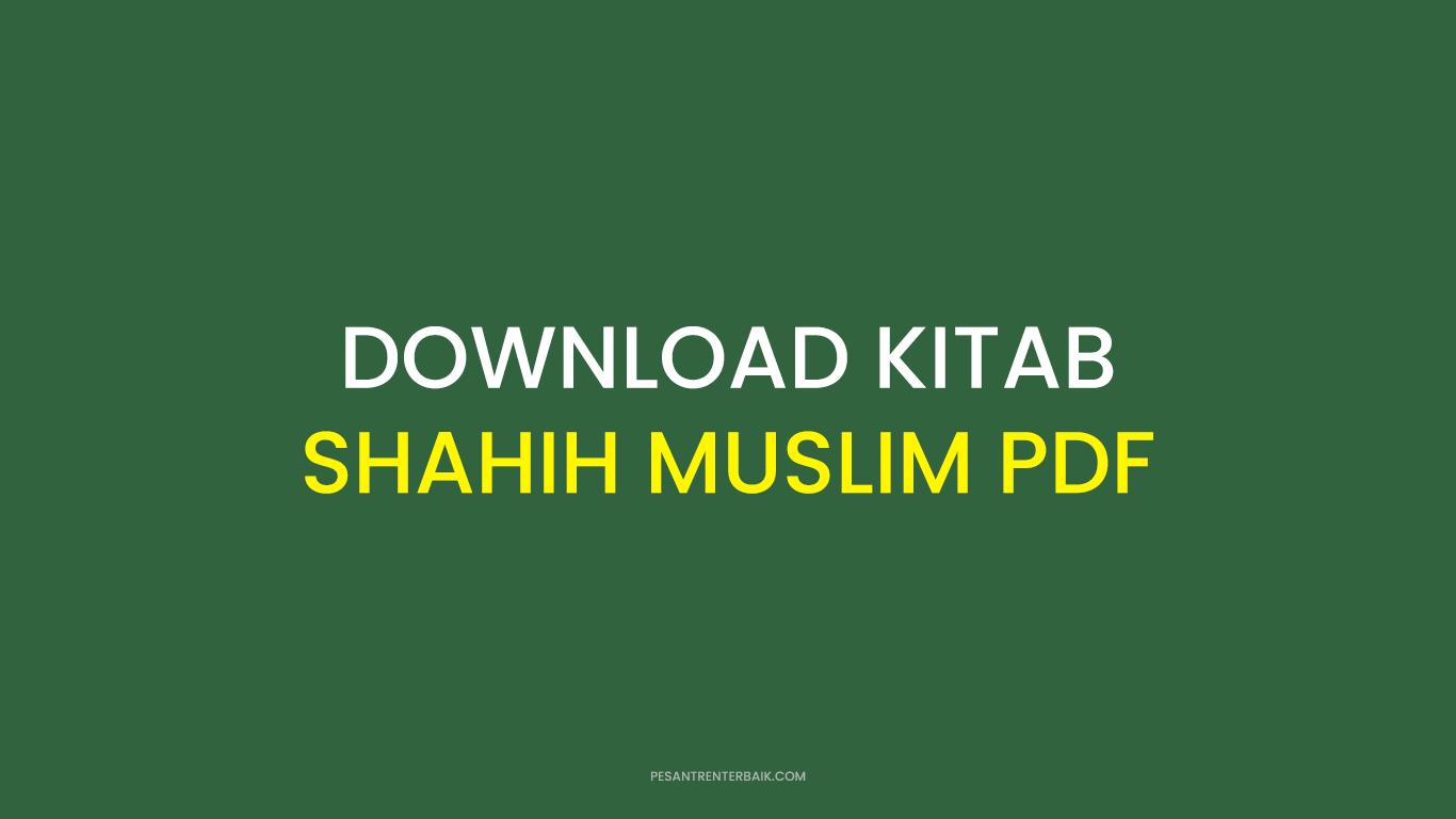 Download Kitab Shahih Muslim PDF
