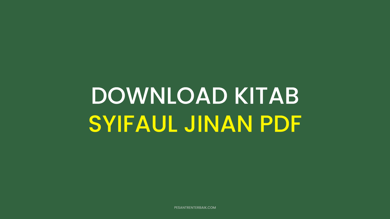 Download Kitab Syifaul Jinan PDF