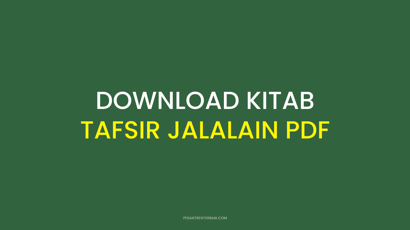 Download Kitab Tafsir Jalalain PDF