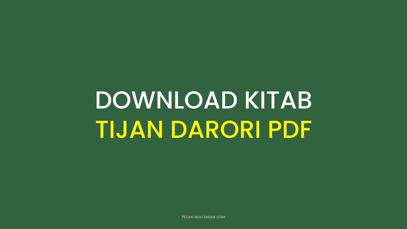 Download Kitab Tijan Darori PDF